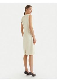 Calvin Klein Sukienka koktajlowa LV044F018G Beżowy Slim Fit. Kolor: beżowy. Materiał: syntetyk. Styl: wizytowy #5
