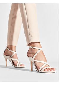 TOMMY HILFIGER - Tommy Hilfiger Sandały Elevated Th High Heel Snadal FW0FW06653 Biały. Kolor: biały. Materiał: skóra #4