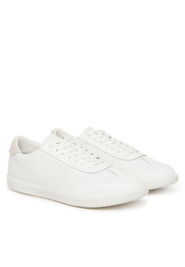 Calvin Klein Sneakersy Low Top Lace Up Tmbl Lth HM0HM01803 Biały. Kolor: biały. Materiał: skóra