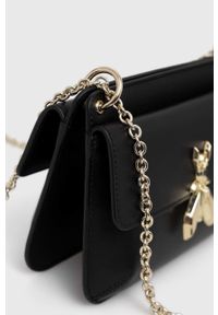 Patrizia Pepe torebka skórzana kolor czarny. Kolor: czarny. Materiał: skórzane #4