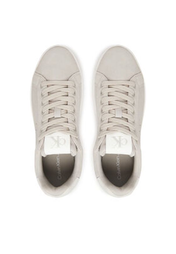 Calvin Klein Jeans Sneakersy Bold Flatf Low Lace Mg Sd YW0YW01839 Szary. Kolor: szary. Materiał: zamsz, skóra