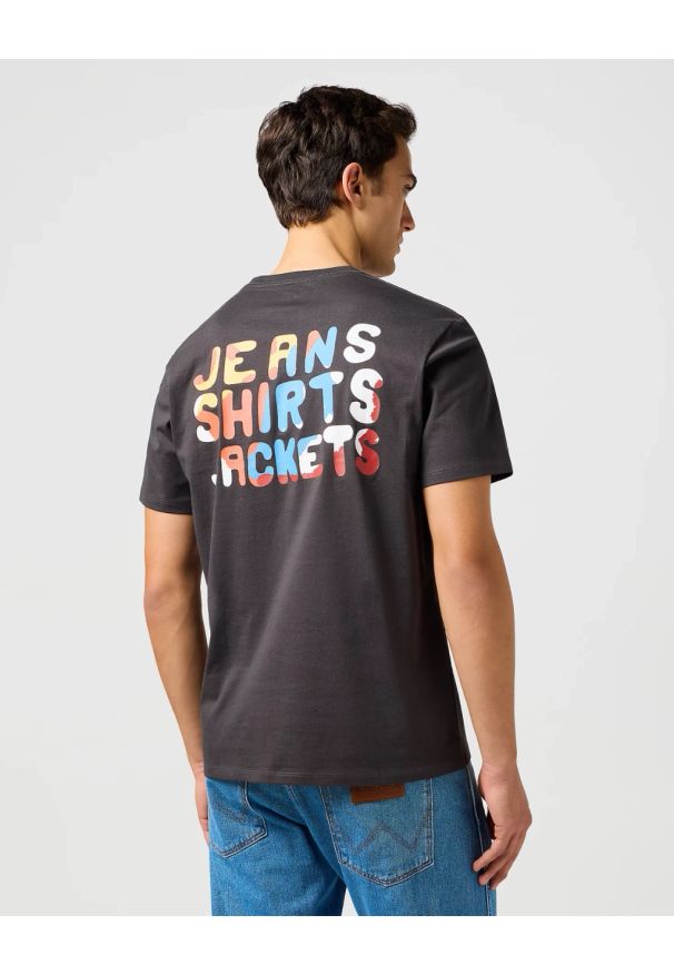 Wrangler - MESKA KOSZULKA WRANGLER BIG GRAPHIC TEE FADED BLACK 112362816