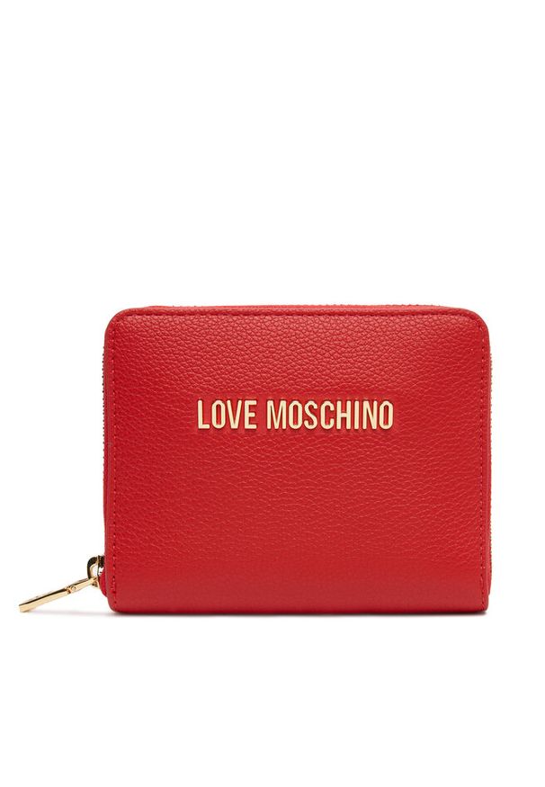 Love Moschino - Duży Portfel Damski LOVE MOSCHINO. Kolor: czerwony