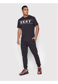 DKNY Spodnie dresowe N5_6737_DKY Czarny Regular Fit. Kolor: czarny. Materiał: bawełna #2