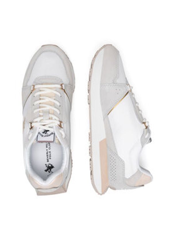 Beverly Hills Polo Club Sneakersy CRUZ MIX 2 Beżowy. Kolor: beżowy. Materiał: zamsz, skóra