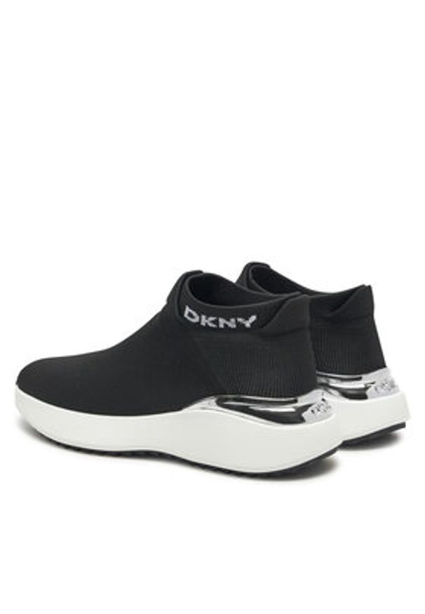 DKNY Sneakersy Zhavia Slip On K3465234 Czarny. Zapięcie: bez zapięcia. Kolor: czarny. Materiał: materiał
