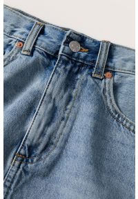 mango - Mango spódnica jeansowa Mom80 mini prosta. Okazja: na co dzień. Kolor: niebieski. Materiał: jeans. Styl: casual #7