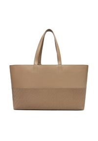 Calvin Klein Torebka Ck Mixmedia Shopper_Mono K60K613166 Beżowy. Kolor: beżowy. Materiał: skórzane #2