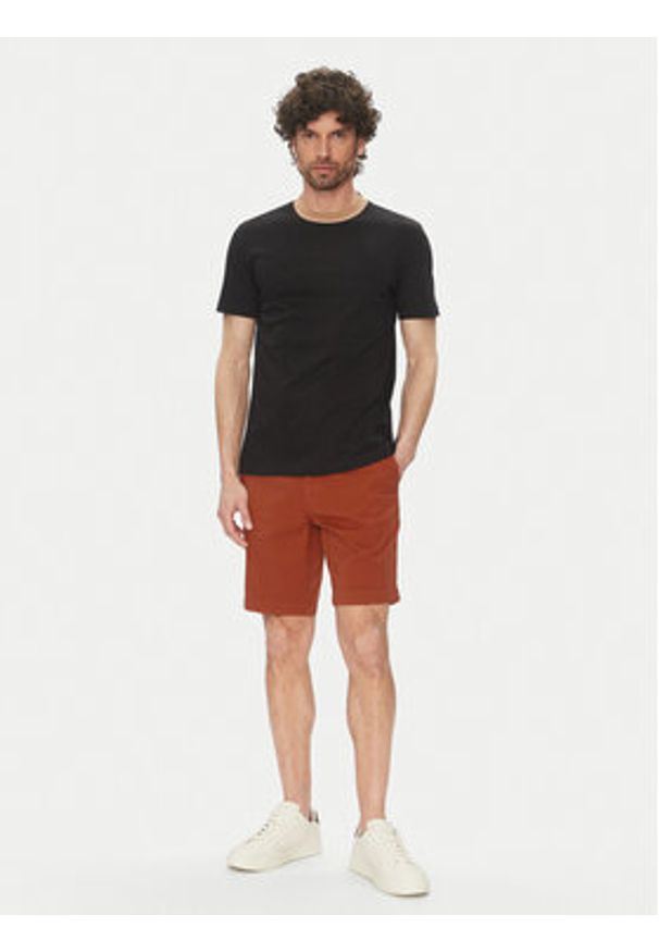 BOSS T-Shirt H-Tessler 199 50531793 Czarny Slim Fit. Kolor: czarny. Materiał: bawełna