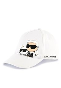 Karl Lagerfeld - Czapka z daszkiem KARL LAGERFELD. Kolor: biały