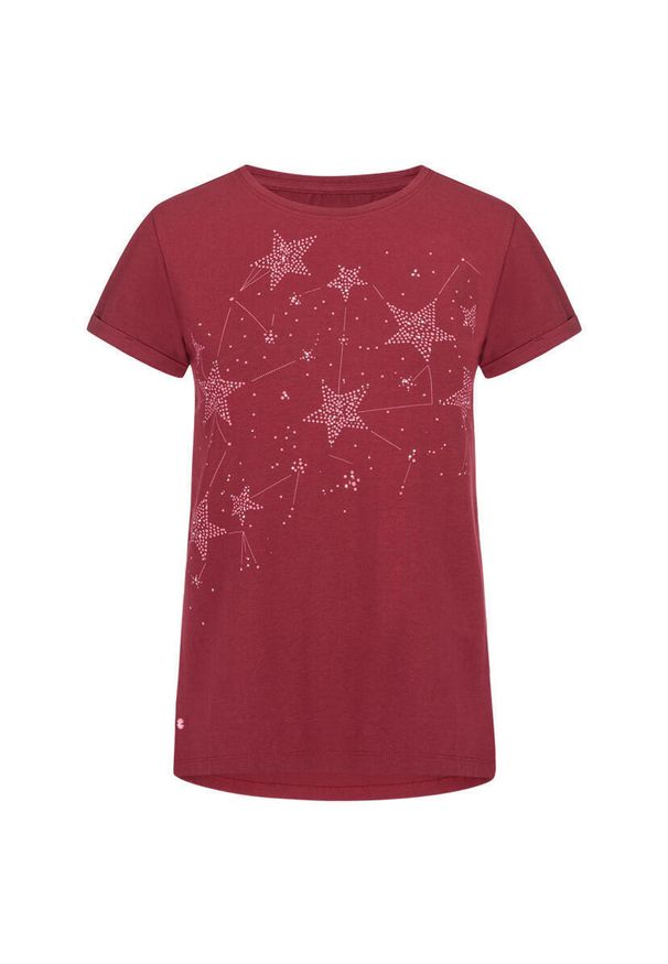 Lowa - Stylowa Koszulka Damska Loap Abbelly M - Miękka Bawełna. Typ kołnierza: polo. Kolor: wielokolorowy. Materiał: bawełna. Wzór: nadruk. Styl: elegancki