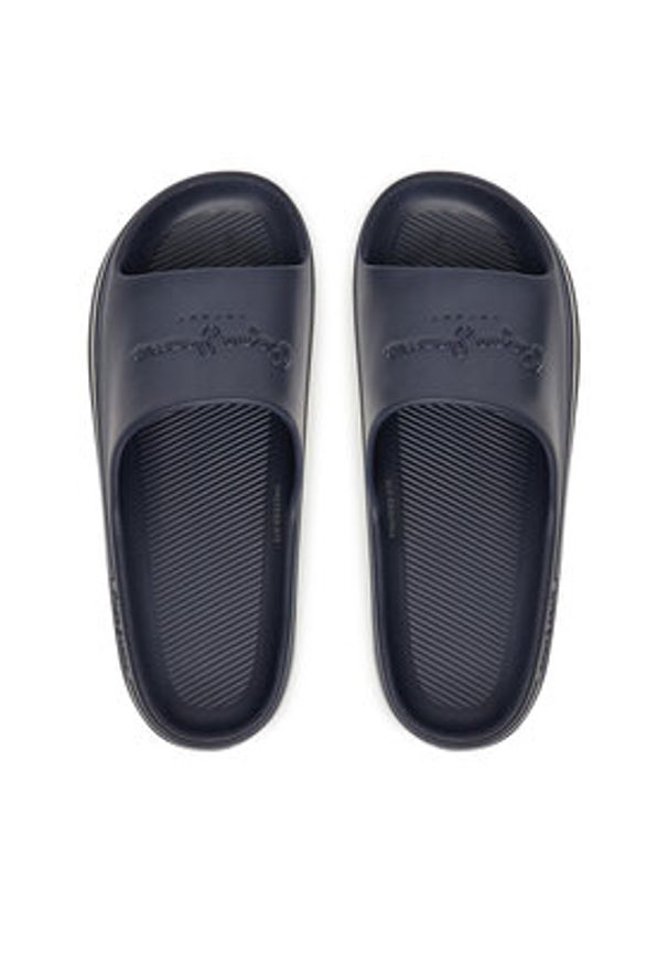 Pepe Jeans Klapki Beach Slide M PMS70159 Granatowy. Kolor: niebieski