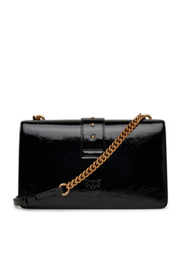 Pinko - PINKO Torebka Love One Light Cl PE 25 PLTT 105313 A1UV Czarny. Kolor: czarny. Materiał: skórzane, lakierowane