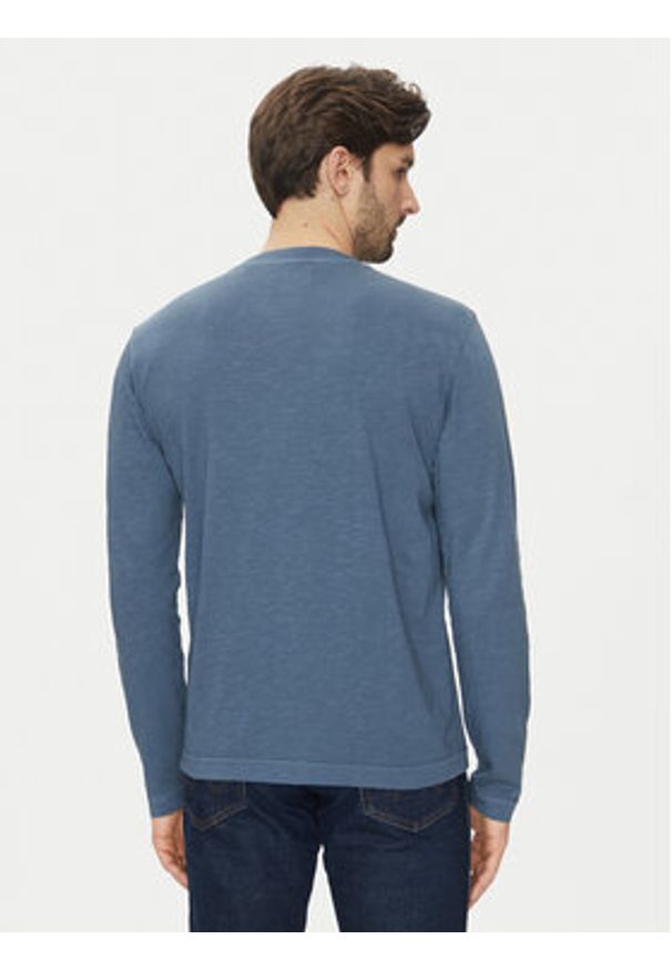 Marc O'Polo Longsleeve 522 2246 52064 Niebieski Regular Fit. Typ kołnierza: polo. Kolor: niebieski. Materiał: bawełna. Długość rękawa: długi rękaw