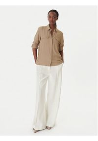 Marella Koszula Febe 2613111051 Beżowy Regular Fit. Kolor: beżowy. Materiał: acetat #5
