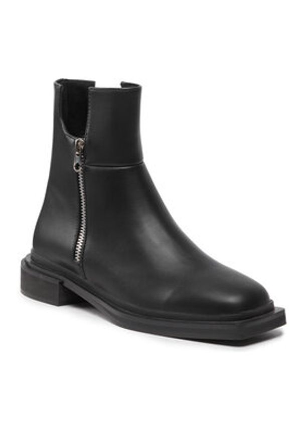 DeeZee Botki ZAL90183-2 Czarny. Kolor: czarny. Materiał: skóra