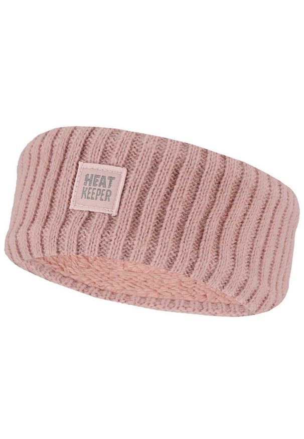 HEAT KEEPER - Opaska termiczna - Damska - Teddy. Kolor: różowy. Materiał: poliester, elastan. Sezon: zima. Styl: sportowy