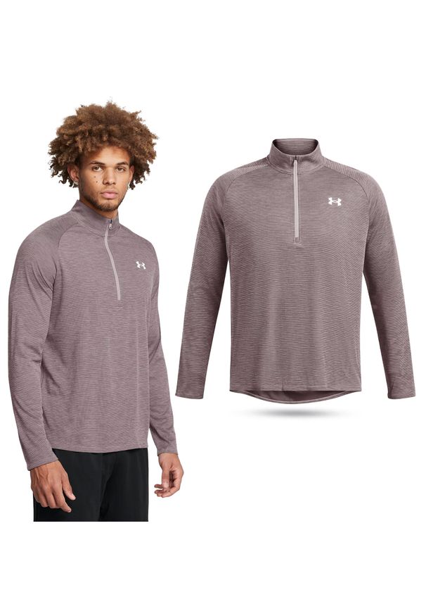 Koszulka męska treningowa Under Armour Tech z długim rękawem. Kolor: szary. Długość rękawa: długi rękaw. Długość: długie. Sport: bieganie