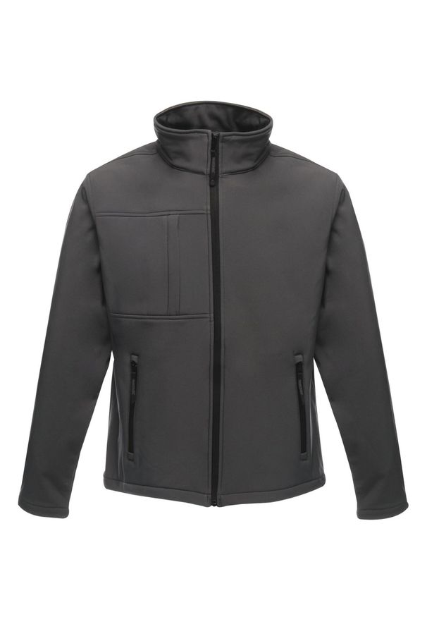 Regatta - Męski Softshell Octagon II. Kolor: wielokolorowy, szary, czarny. Materiał: softshell. Sport: turystyka piesza