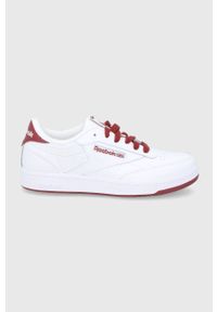 Reebok Classic Buty skórzane dziecięce kolor biały. Nosek buta: okrągły. Zapięcie: sznurówki. Kolor: biały. Materiał: skóra. Model: Reebok Classic