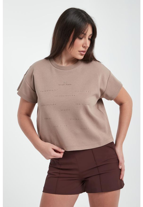 Elisabetta Franchi - T-shirt damski ELISABETTA FRANCHI