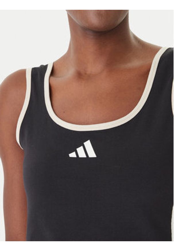 Adidas - adidas Top Stadium JY6963 Czarny Slim Fit. Kolor: czarny. Materiał: bawełna