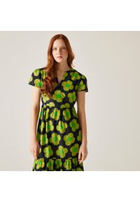 Regatta - Sukienka casual damska Orla Kiely Tiered Midi. Kolor: niebieski. Materiał: bawełna