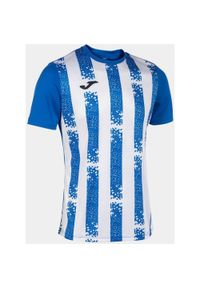 Koszulka sportowa Joma Flag II, 2XL, krótki rękaw, 100% poliester. Kolor: niebieski, biały, wielokolorowy. Materiał: poliester. Długość rękawa: krótki rękaw. Długość: krótkie. Sport: piłka nożna