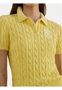 Lauren Ralph Lauren - LAUREN RALPH LAUREN Sweter 200932224017 Żółty jasny Slim Fit. Kolor: żółty. Materiał: bawełna #4