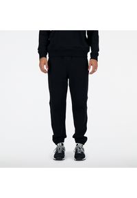 Spodnie męskie New Balance MP41508BK – czarne. Kolor: czarny. Materiał: bawełna, tkanina, dresówka