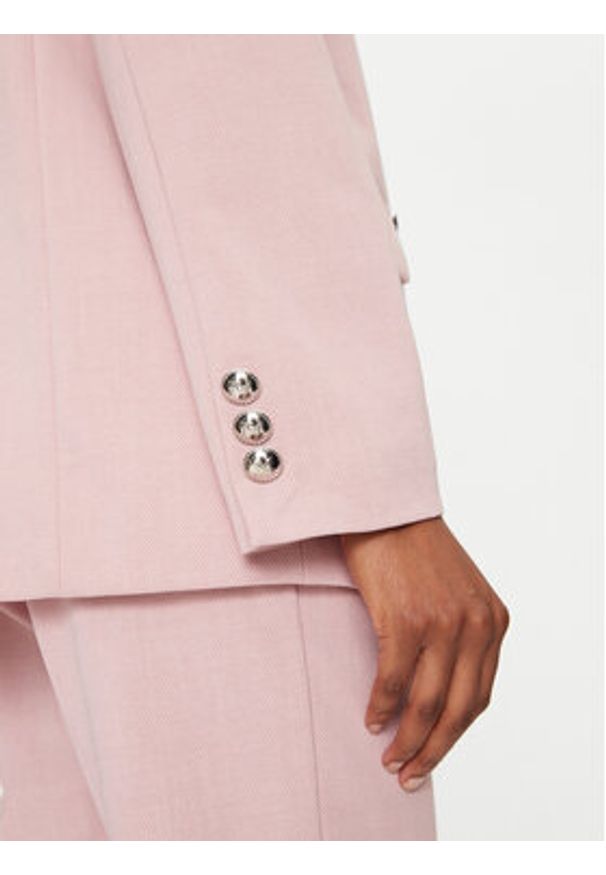 Maryley Marynarka 25EB282/14RS Różowy Regular Fit. Kolor: różowy. Materiał: syntetyk, bawełna
