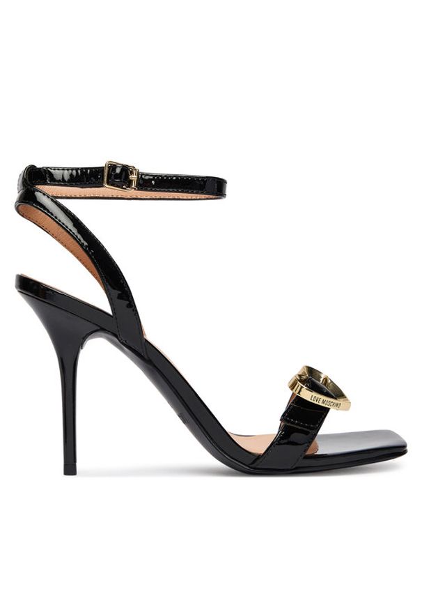 Love Moschino - LOVE MOSCHINO Sandały JA16089G1OIH0000 Czarny. Kolor: czarny. Materiał: skóra
