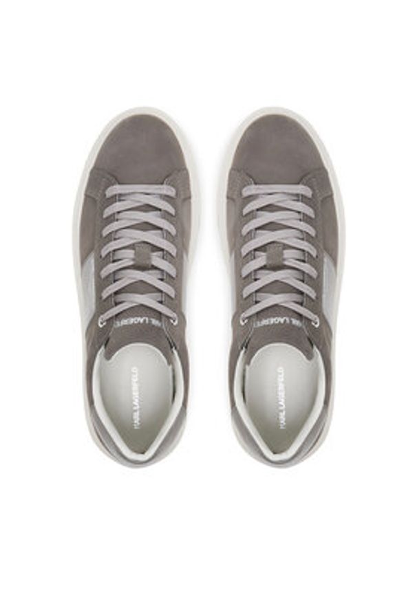 Karl Lagerfeld - KARL LAGERFELD Sneakersy KL52218 Szary. Kolor: szary. Materiał: skóra, nubuk