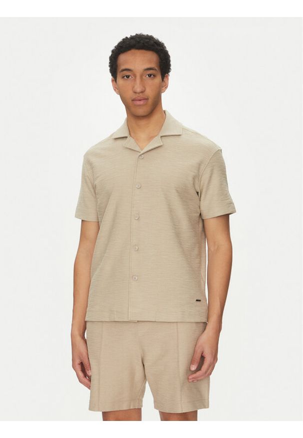 JOOP! Koszula 17 JJ-31Pedro 30045553 Beżowy Modern Fit. Kolor: beżowy. Materiał: bawełna