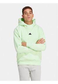Adidas - adidas Bluza Z.N.E. Premium IR5212 Zielony Loose Fit. Kolor: zielony. Materiał: syntetyk, bawełna