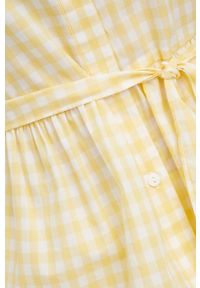 Pennyblack bluzka bawełniana damska kolor żółty. Okazja: na co dzień. Typ kołnierza: kołnierzyk stójkowy. Kolor: żółty. Materiał: bawełna. Długość rękawa: na ramiączkach. Styl: casual #3