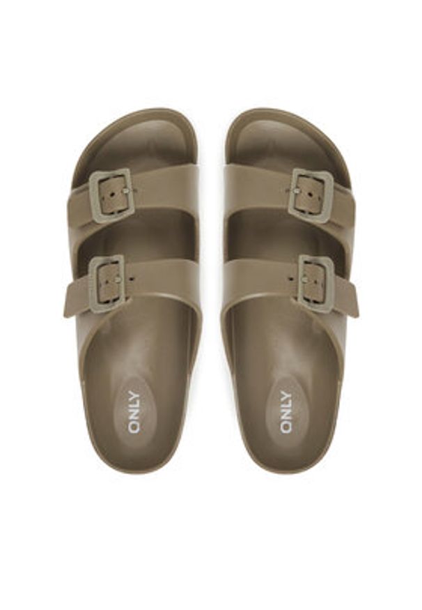 ONLY Shoes Klapki Onlcristy 15316868 Brązowy. Kolor: brązowy