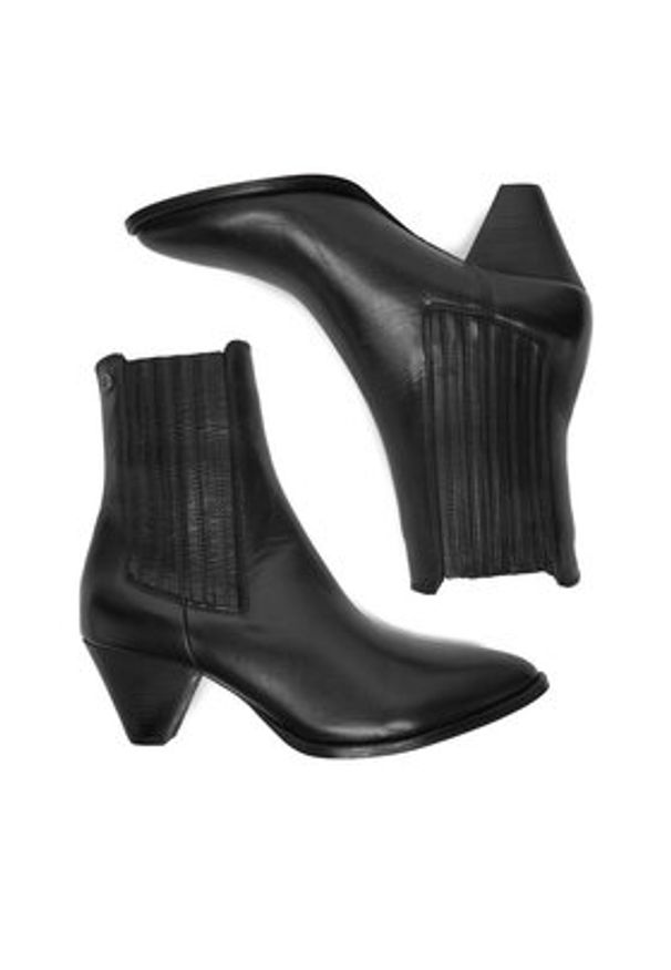 G-Star RAW - G-Star Raw Botki EO-ISIL-222FW87-1 Czarny. Kolor: czarny. Materiał: skóra