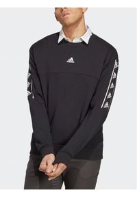 Adidas - adidas Bluza Brand Love Sweatshirt IC6809 Czarny Loose Fit. Kolor: czarny. Materiał: bawełna