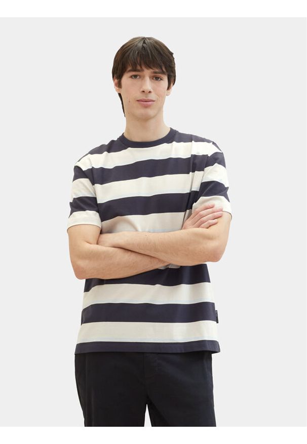 Tom Tailor Denim T-Shirt 1040844 Beżowy Relaxed Fit. Kolor: beżowy. Materiał: bawełna