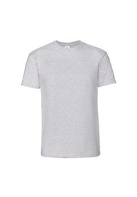 FRUIT OF THE LOOM - Męska Koszulka Iconic Premium Ringspun Cotton T-shirt. Kolor: szary