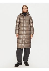 Hetrego - Hetregó Płaszcz zimowy Tara 8N728 Beżowy Regular Fit. Kolor: beżowy. Materiał: syntetyk. Sezon: zima
