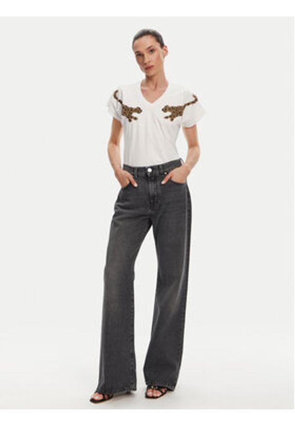 Lola Casademunt by Maite T-Shirt MS2515018 Biały Relaxed Fit. Kolor: biały. Materiał: bawełna