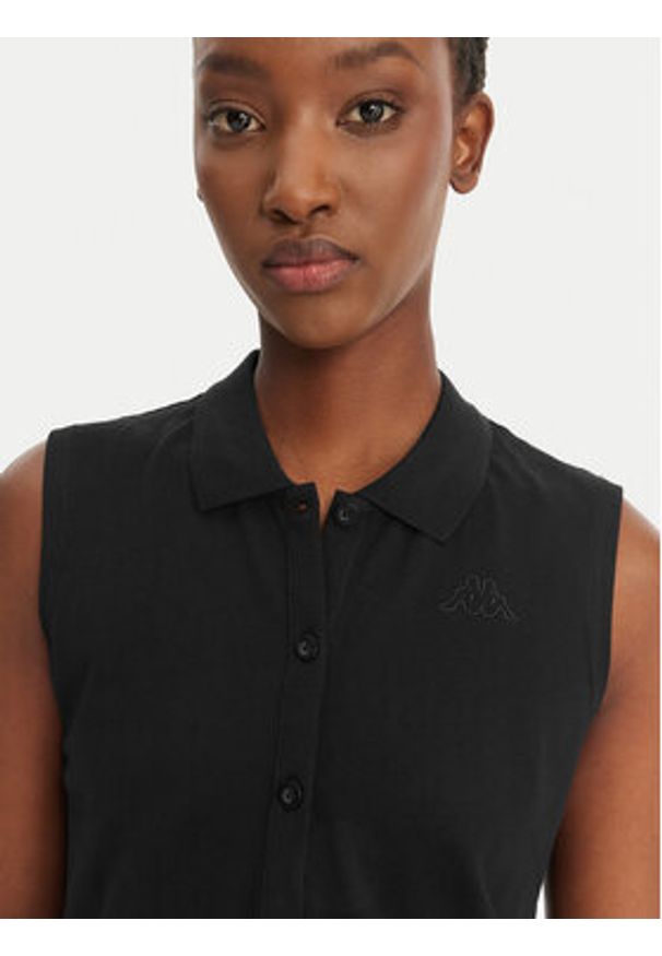 Kappa Sukienka codzienna Ivanka 332D7MW Czarny Regular Fit. Okazja: na co dzień. Kolor: czarny. Materiał: bawełna. Typ sukienki: proste. Styl: casual