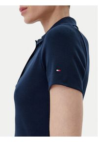 TOMMY HILFIGER - Tommy Hilfiger Sukienka codzienna WW0WW44448 Granatowy Regular Fit. Okazja: na co dzień. Kolor: niebieski. Materiał: bawełna. Typ sukienki: proste. Styl: casual #3