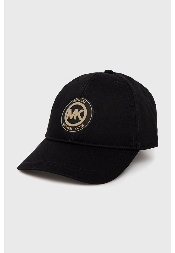 MICHAEL Michael Kors czapka z daszkiem MS200045HN kolor czarny z aplikacją. Kolor: czarny. Materiał: bawełna. Wzór: aplikacja