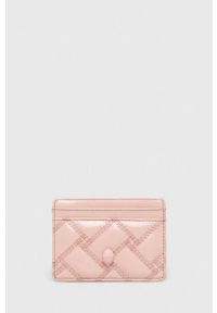 Kurt Geiger London etui na karty skórzane kolor różowy. Kolor: różowy. Materiał: skóra #1