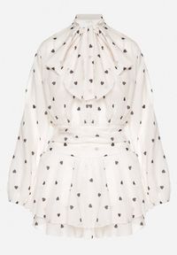 Born2be - Beżowa Rozkloszowana Sukienka z Rękawami Typu Nietoperz i Wiązaniem Miriviela. Okazja: na co dzień. Kolor: beżowy. Materiał: jeans. Typ sukienki: proste. Styl: casual, klasyczny #2