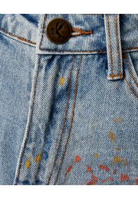 ONETEASPOON - Jeansowa spódnica Rocko. Stan: podwyższony. Kolor: niebieski. Materiał: jeans. Wzór: gładki, aplikacja