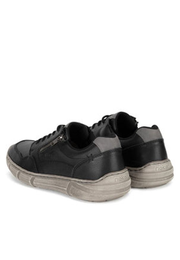 Rieker Sneakersy 04003-00 Czarny. Kolor: czarny. Materiał: skóra
